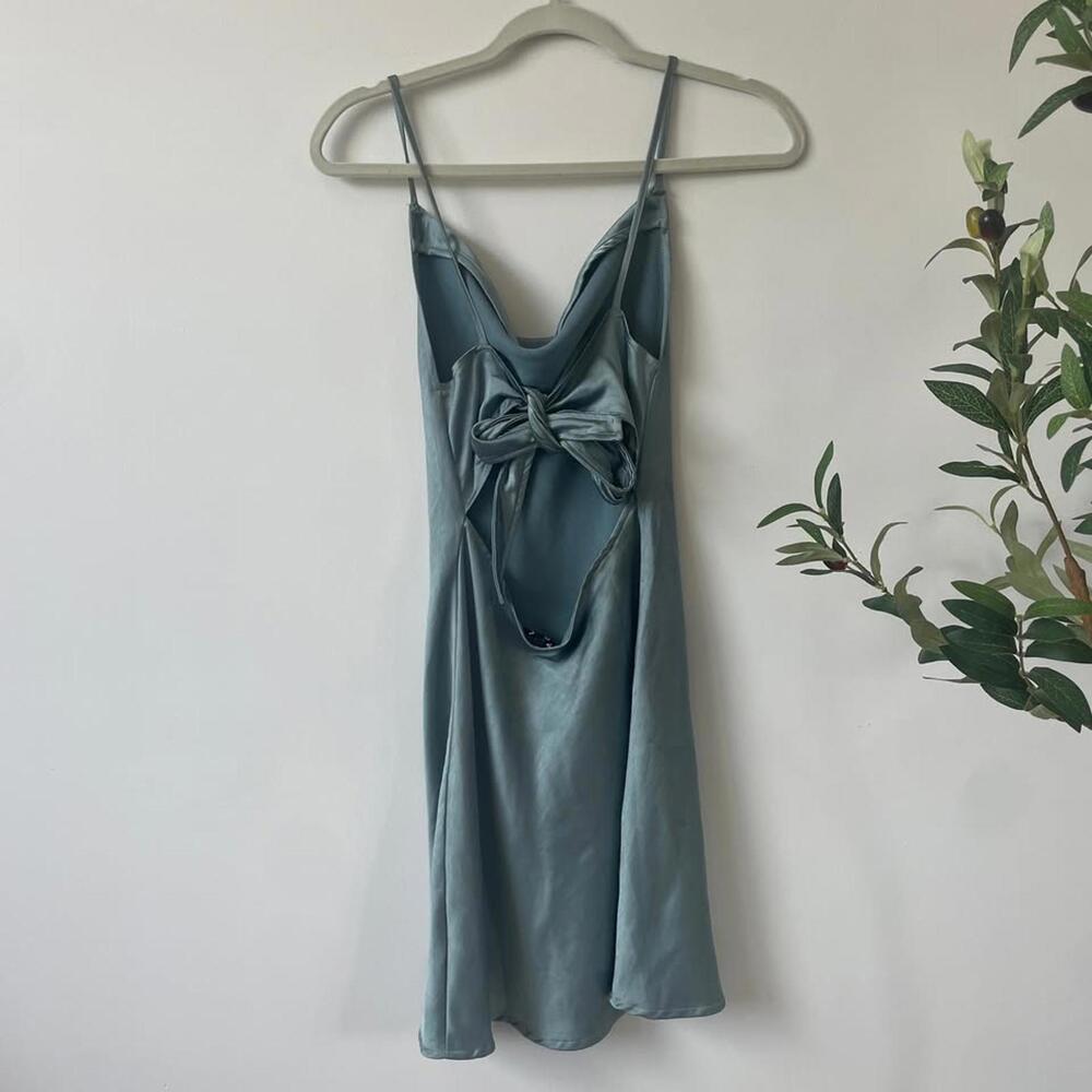 Cowl neck tie-back satin mini dress size S from UO